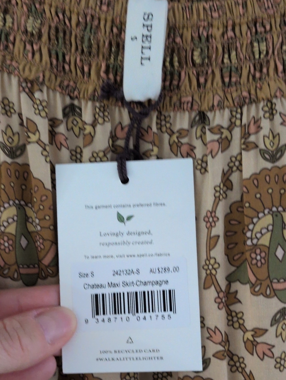Chateau Maxi Skirt In Champagne Small - Picture 7 of 7